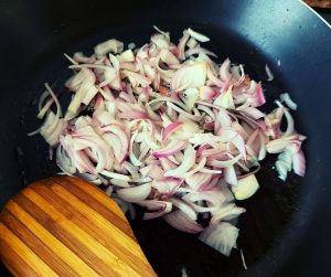 Add onions- Mushroom vindaloo recipe- Being Rubitah- family conversations here