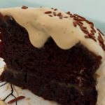 With coffee whipped cream frosting- The ridiculously easy chocolate cake with coffee frosting- Being Rubitah- family recipes