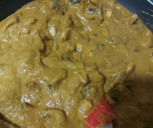 Add mushrooms- Mushroom curry with grated coconut- Being Rubitah- family recipes