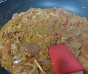 Add tomatoes- Mushroom curry with grated coconut- Being Rubitah- family recipes