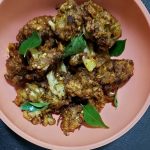The dish - Cauliflower fritters or gobi pakora or fried cauliflower recipe- Being Rubitah- family recipes