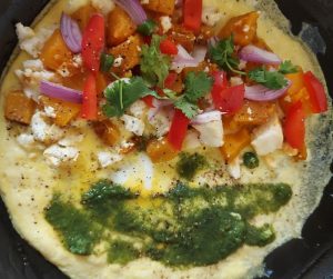 Add-chutney-Roasted-butternut-squash-omelette-recipe-Being-Rubitah-family-recipes
