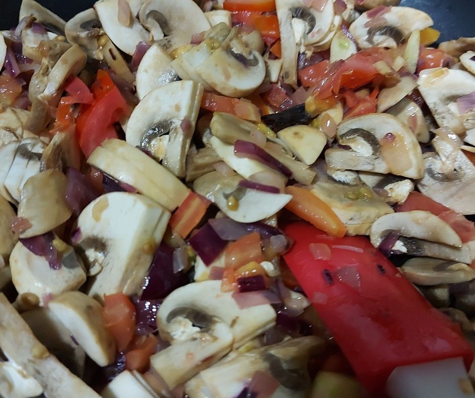 Add mushrooms- Vegan cream of mushroom soup- Being Rubitah- family recipes