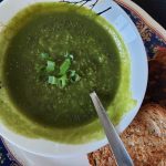 serve with toast- fibre rich healthy green vegetable soup- Being Rubitah- family recipes