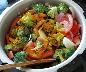 Add spices- One pot Indian chicken soup recipe- Being Rubitah- family recipes